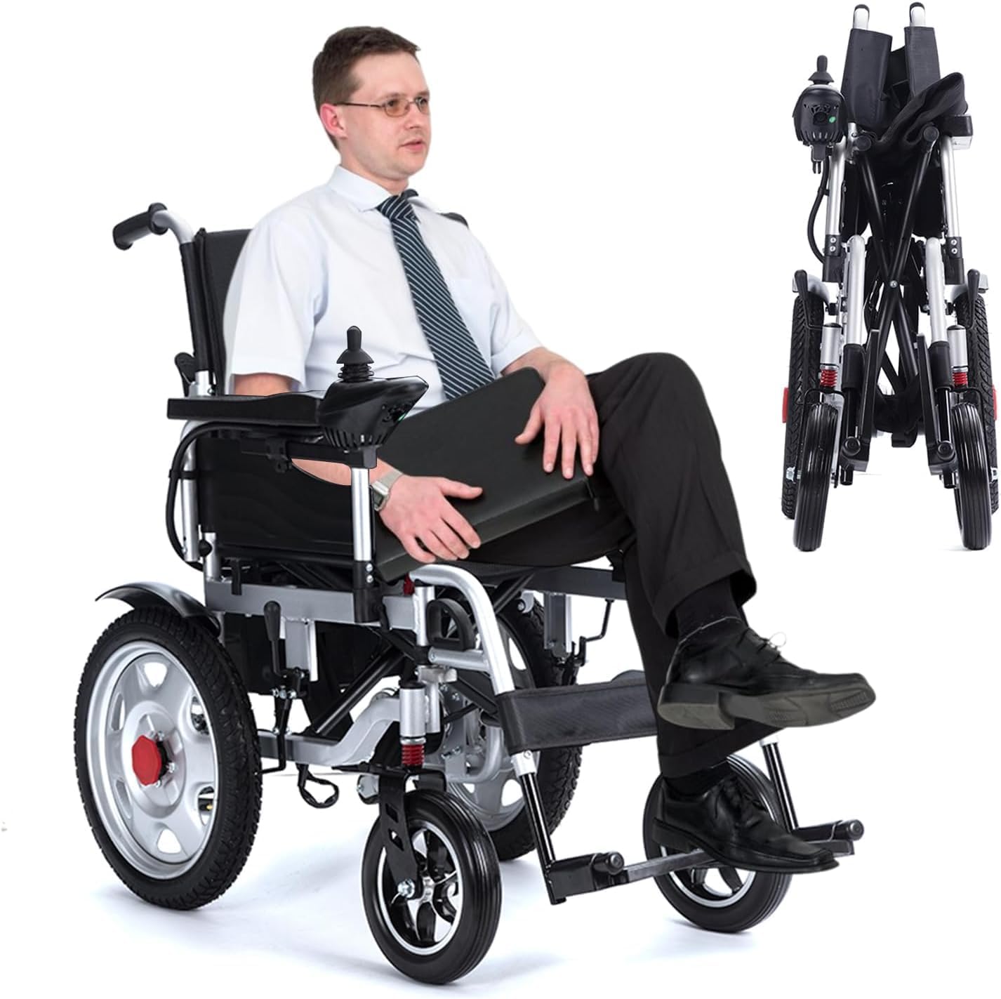 All Terrain Electric Wheelchair Heavy Duty, Foldable Electric Wheelchairs for Adults,Power Wheelchair, Electric Wheelchairs for Seniors