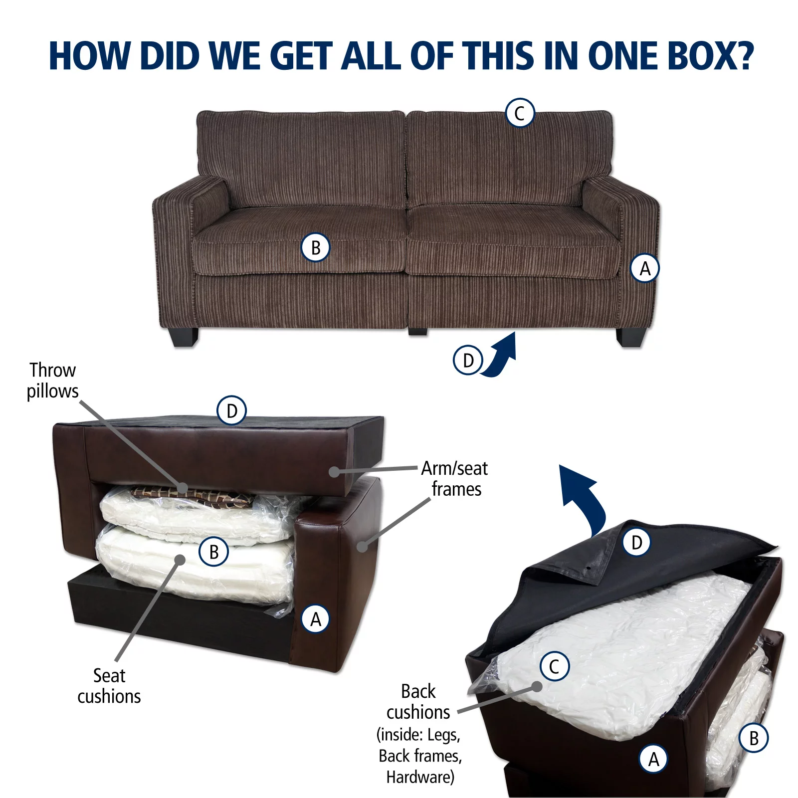 Serta RTA Palisades Collection 73" Sofa, Multiple Colors
