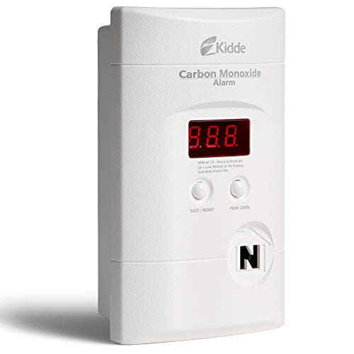 Kidde Carbon Monoxide Detector, Plug in Wall with 9-Volt Battery Backup, Digital LED Display