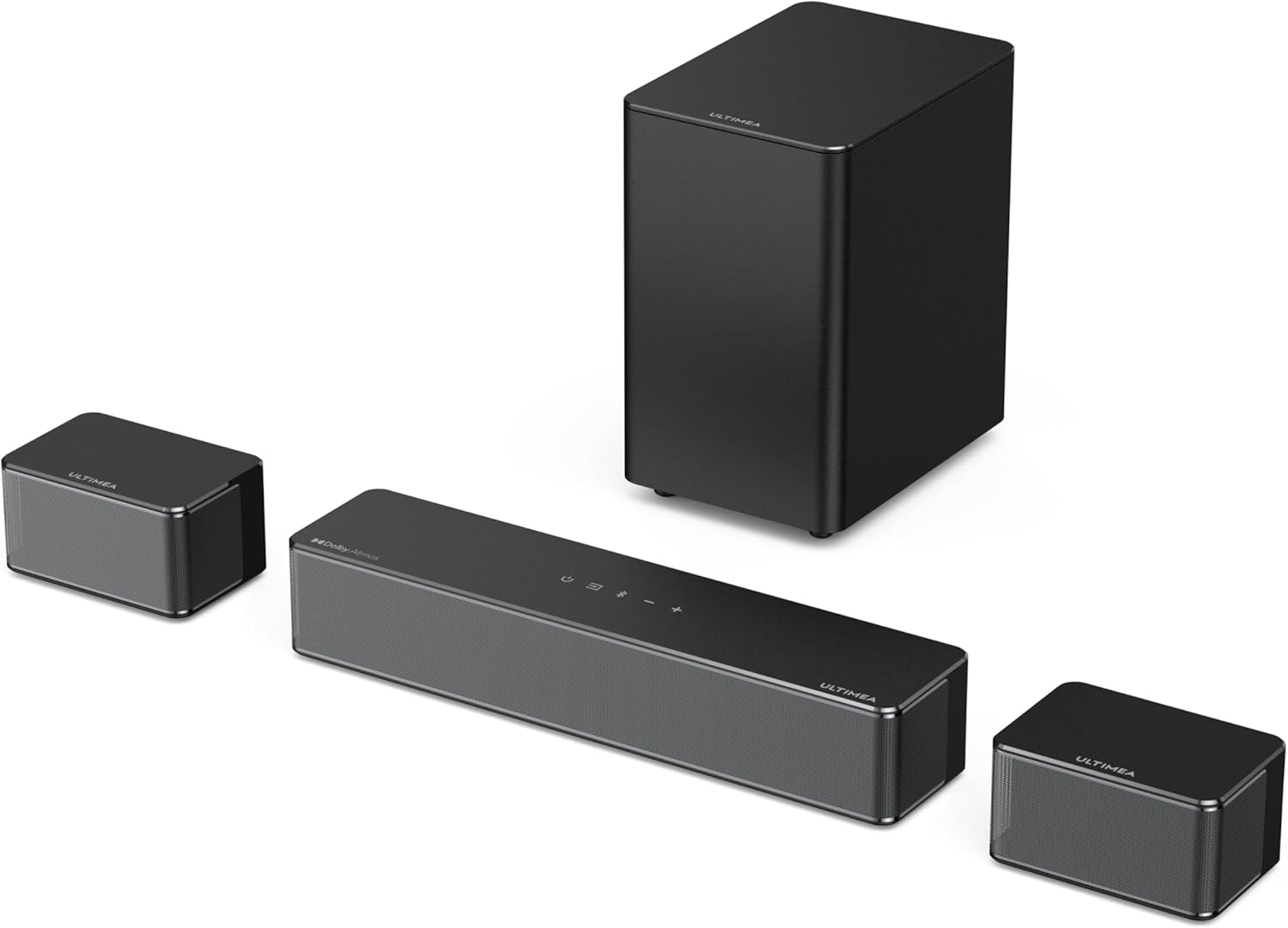 ULTIMEA 5.1 Sound Bar Compatible with Dolby Atmos, Peak Power 410W, Sound Bar for Smart TV with Subwoofer, 3D Surround Sound System for TV