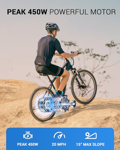 Electric Bike for Adults,36V Built-in Invisible Removable Battery,350W Brushless Motor(Peak 450W) Electric Mountain Bike