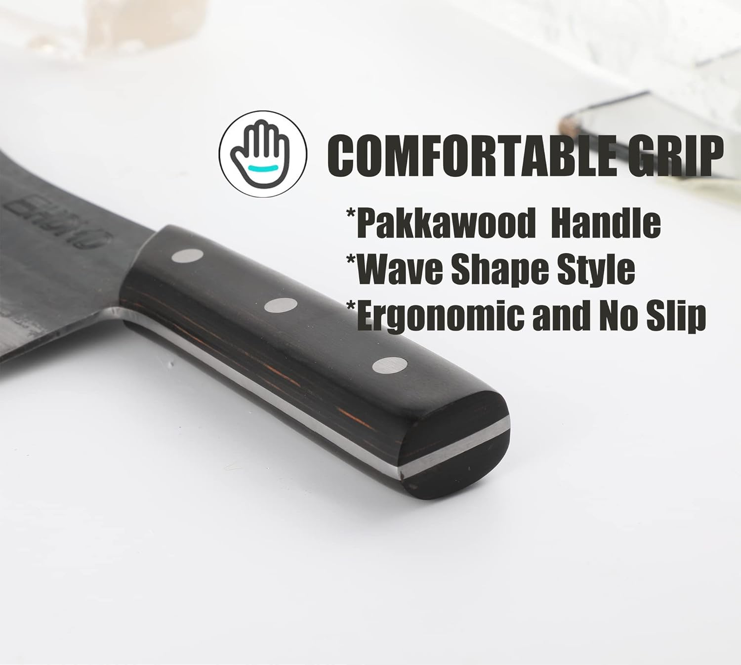 Serbian Chefs Knife Carbon Steel Butcher Knife For Meat Cutting