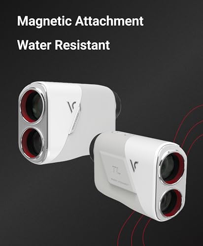 Voice Caddie TL1 Laser Rangefinder with Pin Tracer Technology, V-Algorithm, 2 Color OLED and Magnet, Matte Gray, 4.27'' x 1.6'' x 2.92''