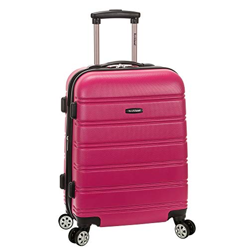 Rockland Melbourne Hardside Expandable Luggage with Spinner Wheels, 2TONENAVY, 2 Piece (20/28)