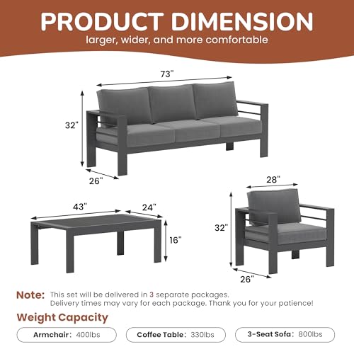 Solaste Aluminum Patio Furniture Set