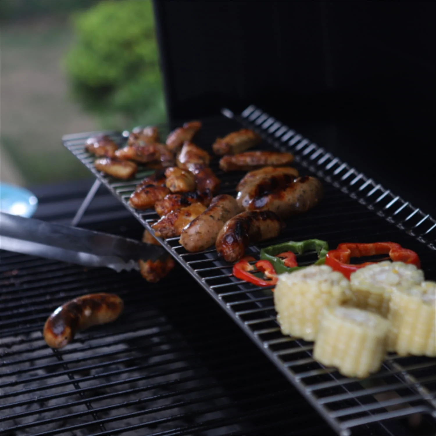 MF Studio 34'' Charcoal Grill Extra Large Portable BBQ  Grill, Black