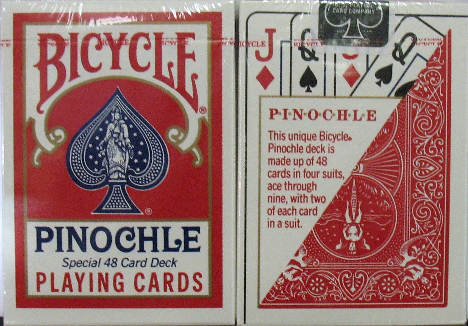 USPCC 12 Red Decks Bicycle pinochle Playing Cards