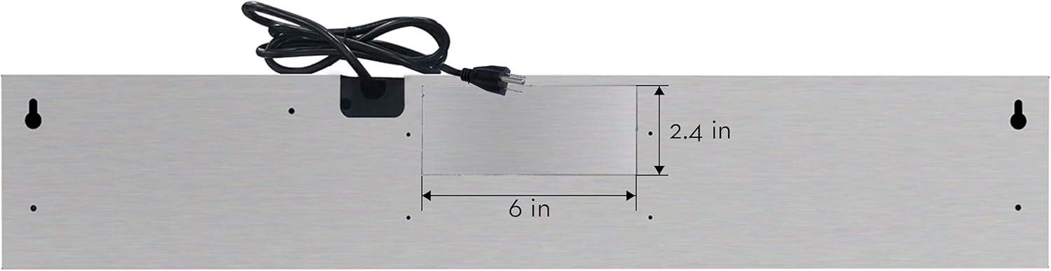 FIREGAS Under Cabinet Range Hood 36 inch with Ducted/Ductless Convertible, Slim Kitchen Over Stove Vent, LED Light, 3 Speed Exhaust Fan