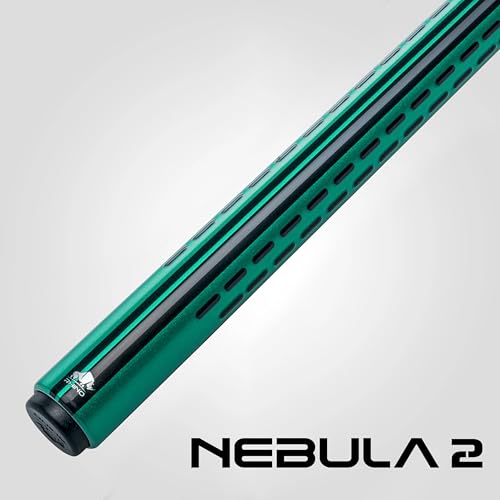 RHINO Nebula 2 Pool Cue - 100% Carbon Fiber Shaft & Composite Butt. Time Crystal Tip, Pro Taper Design, 12.4 mm,12.8 mm. 3/8-8 Joint