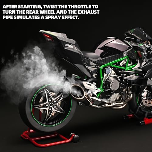 Die Cast Motorcycle 1:6 Scale for Kawasaki H2R Motorcycles Alloy Racing Motorcycle Model Power Toy Motorcycles Collection Kawasaki Model Motorcycles