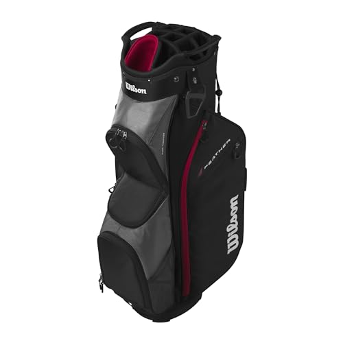 Wilson Feather Golf Cart Bag - Black/Grey/Red