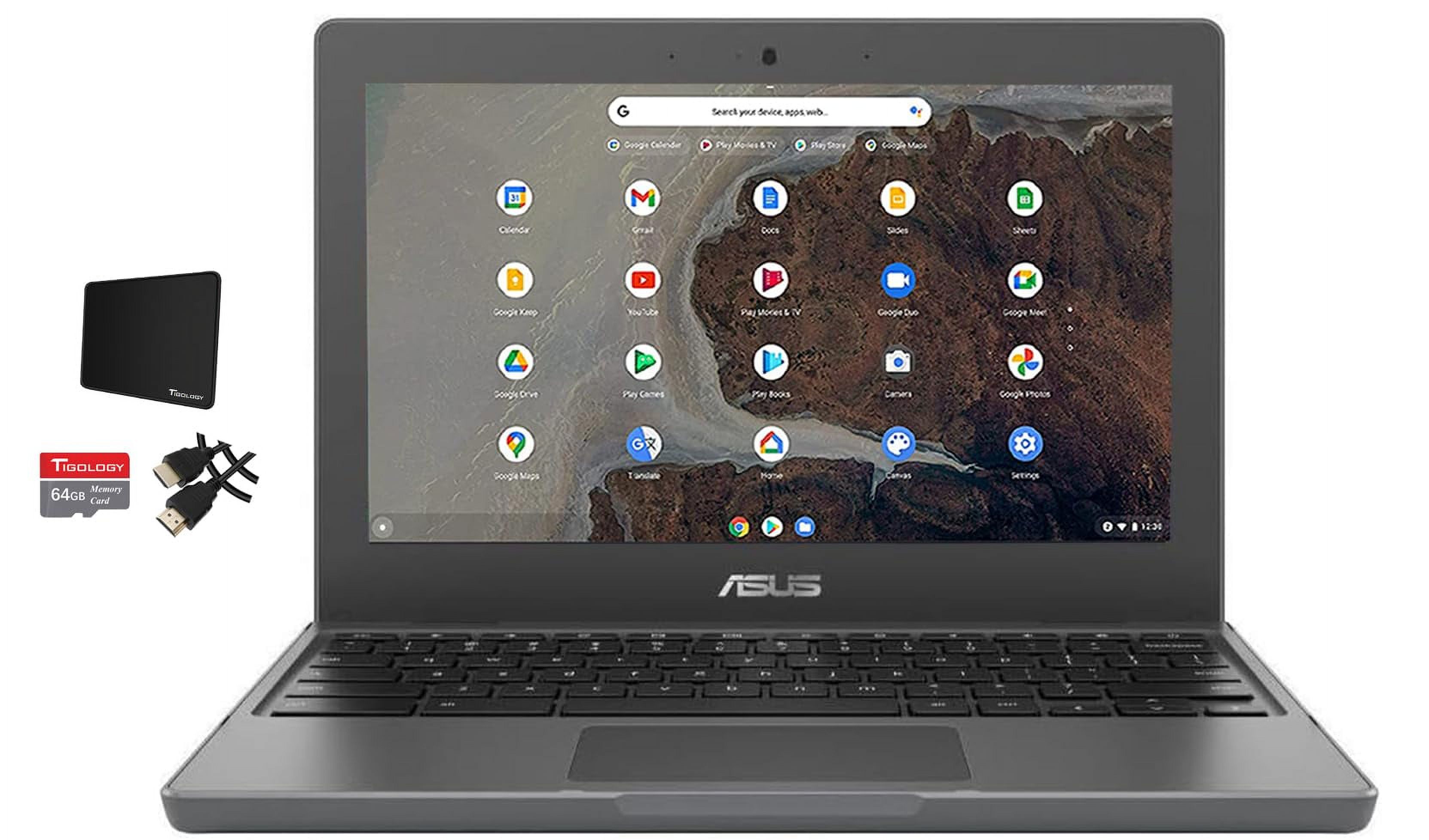 Asus Chromebook 11.6'' LCD HD Rugged Intel Celeron N5100,8GB RAM, 32GB eMMC, UHD Graphics, 1.1 GHz,Chrome OS, Webcam, Bluetooth, Wi-Fi 6,Dark Gray