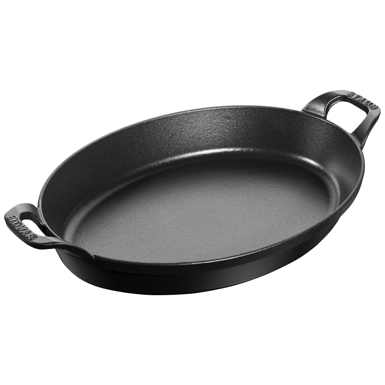 Staub Cast Iron Oval Baking Dish - Graphite Grey