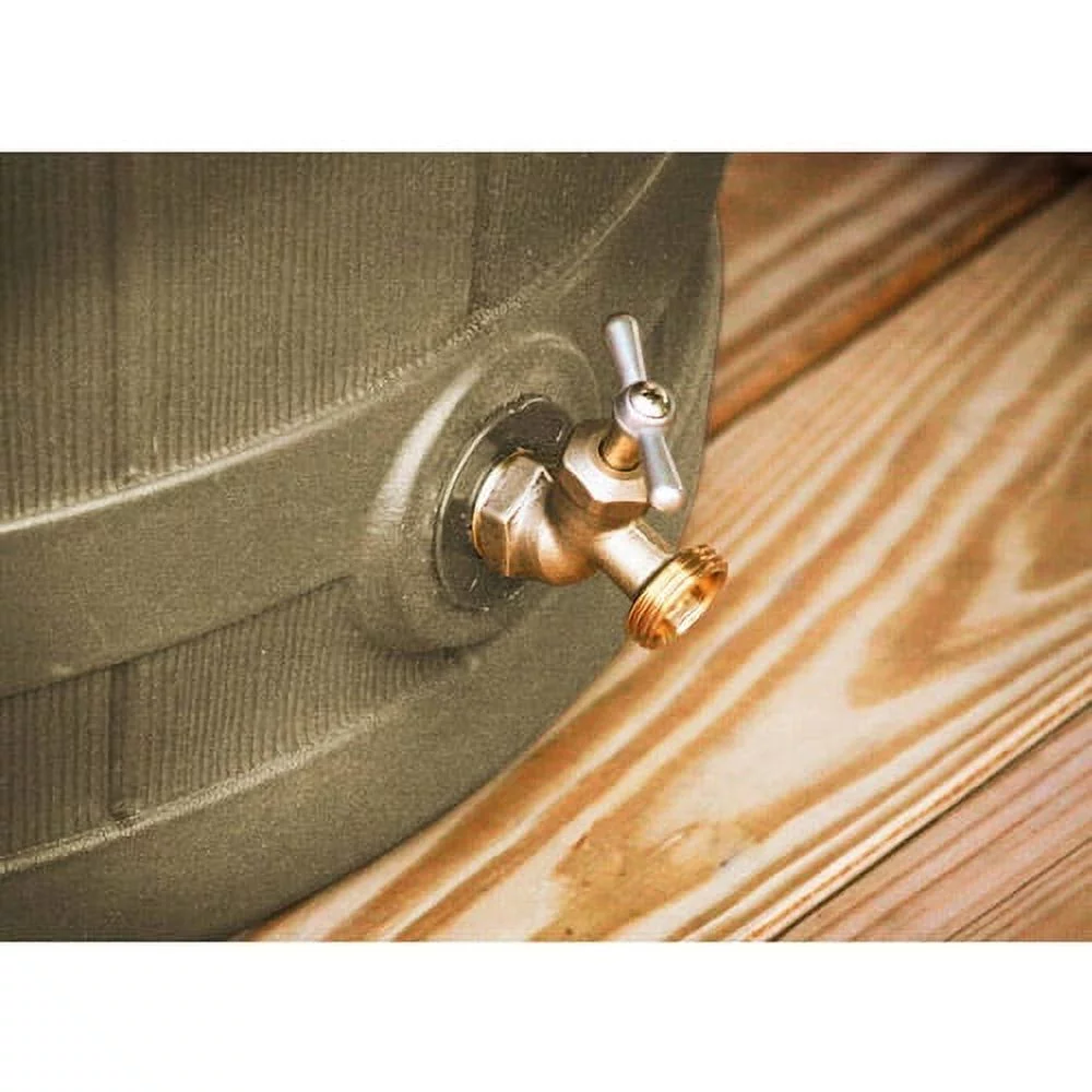 Good Ideas RW40-KHA Rain Wizard Rain Collection Barrel 40-Gallon, Khaki - Radiant Selections