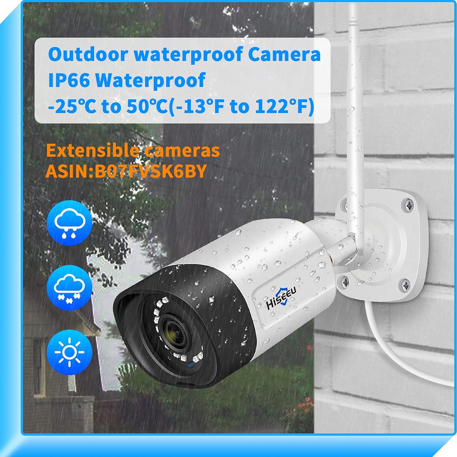 【2K,Two Way Audio】Hiseeu WiFi Security Camera System,1TB Hard Drive,12V DC Power Cords,3 Megapixels,8CH Dual WiFi NVR,Mobile&PC Remote