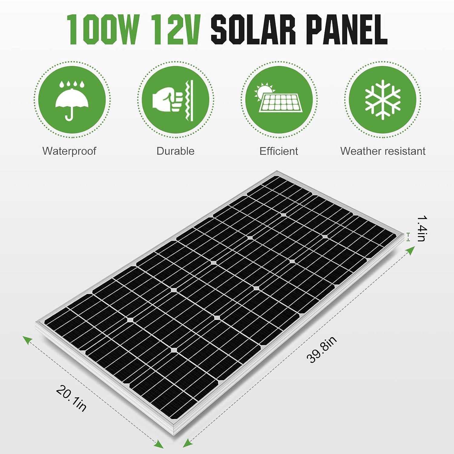 ECO-WORTHY 200 Watts Solar Panel Kit 12 Volt/24 Volt for RV, Camper, Vehicle, Caravan and Any Other Off Grid Applications…