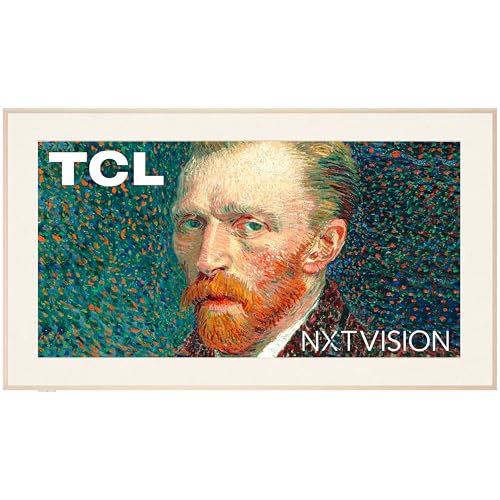 TCL 65-Inch Class NXTVISION Series QLED 4K UHD Google Smart TV Canvas Style Art Frame TV - QLED, 120hz, Matte Anti-Glare Screen, Free Bezel and Frame