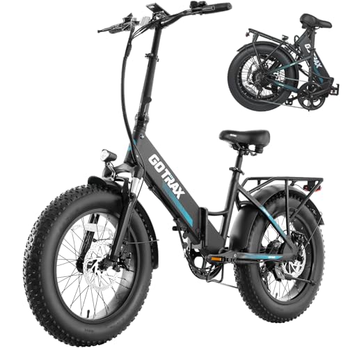 Gotrax 20" Folding Electric Bike with 55 Miles (Pedal-assist1) by 48V Battery, 20Mph Power by 500W, Smart LCD Display and 5 Pedal-Assist Levels