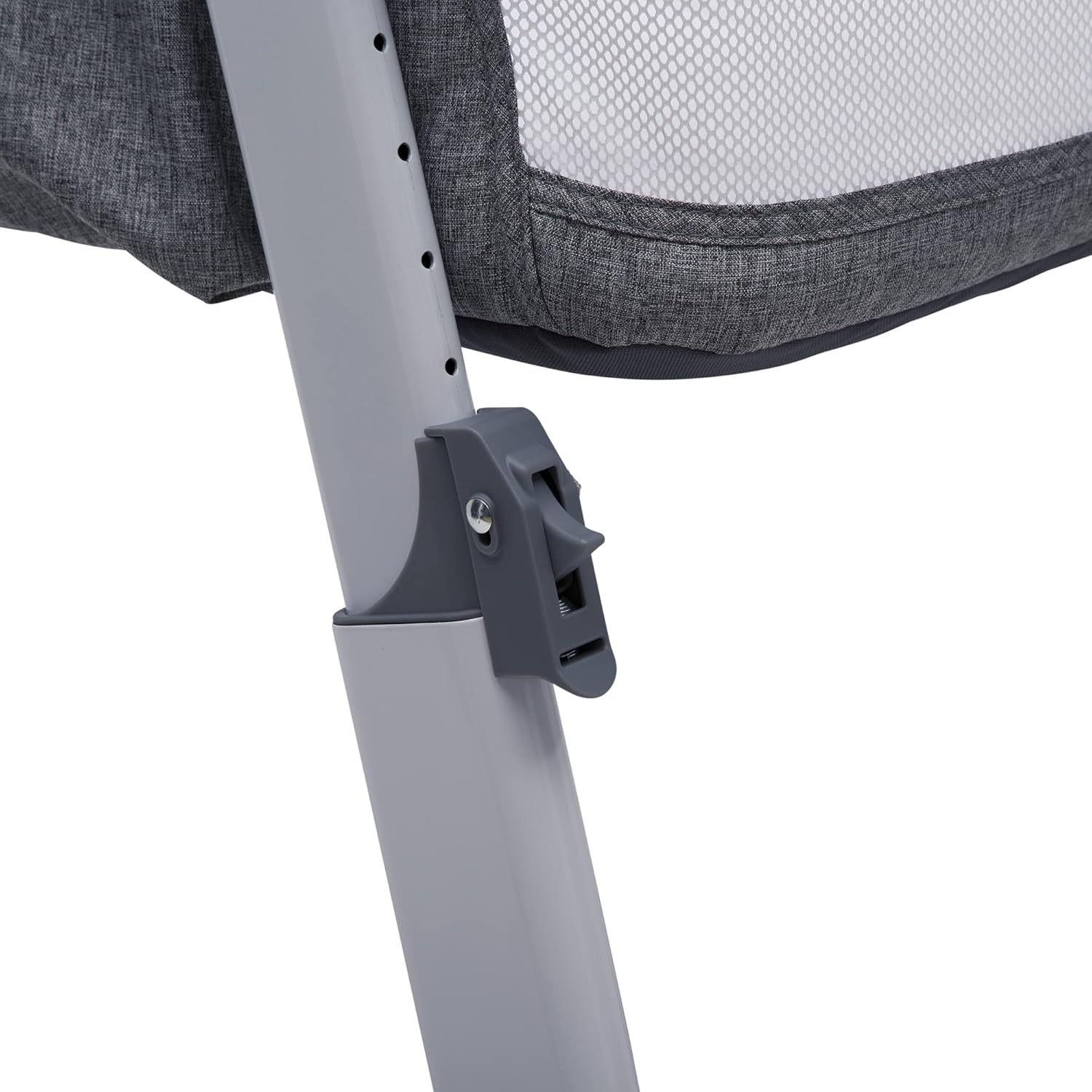 Delta Children Simmons Kids Dream Bedside Bassinet with Zip-Down Side Wall – Convenient Baby Sleeper with Breathable Mesh and Adjustable Heights