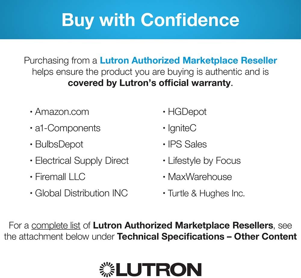 Lutron P-BDG-PKG1W Caseta Wireless Dimmer Kit with Smart Bridge, White