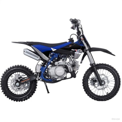 X-PRO X26 125cc Manual Clutch Dirt Bike Big Boys Pit Bike 125 Pitbike,Big 14"/12" Tires! (Blue)