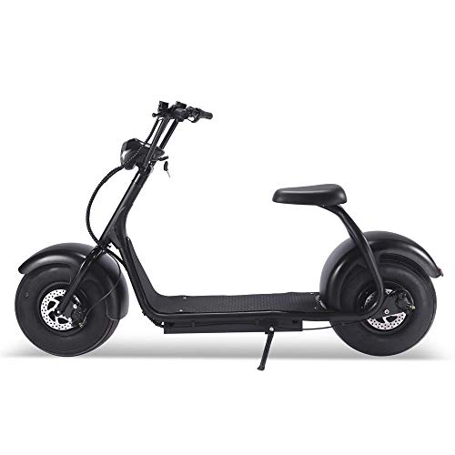 MotoTec Fat Tire 60V 18Ah 2000W Lithium Electric Scooter Black - Radiant Selections