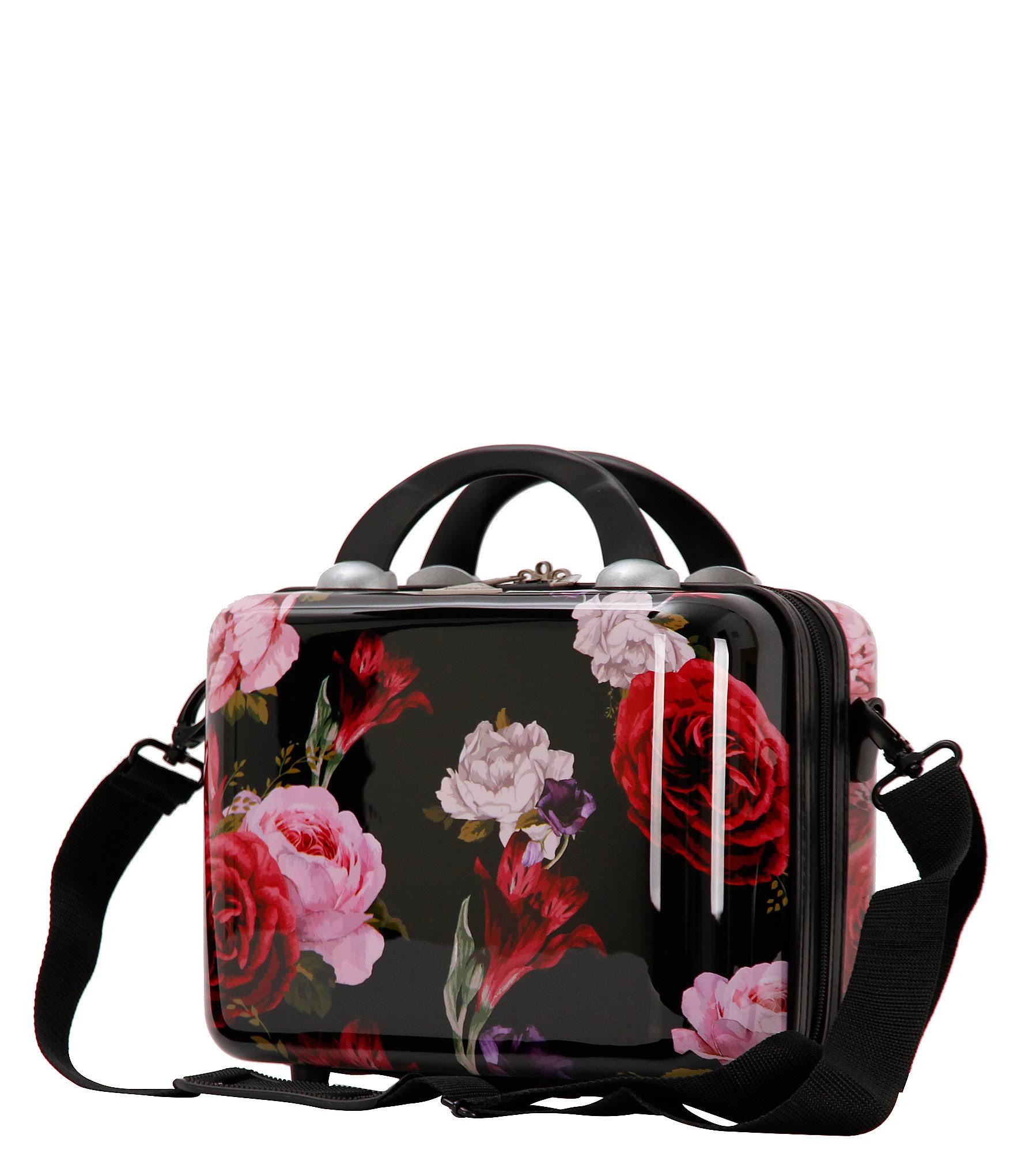 Triforce Versailles Collection Floral Travel Beauty Case, Black Floral