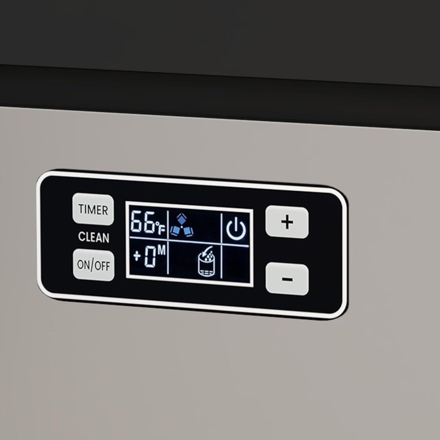 Countertop Nugget Ice Maker, 150lbs/24H Stainless Steel Under Counter ice Machine with 33lbs Ice Storage Capacity, 24H Timer, Self-Cleaning