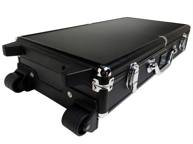 American Mahjong Set Wheeled Aluminum Case White Tiles Pusher Arms Black Color White Swan Jongg by mAh