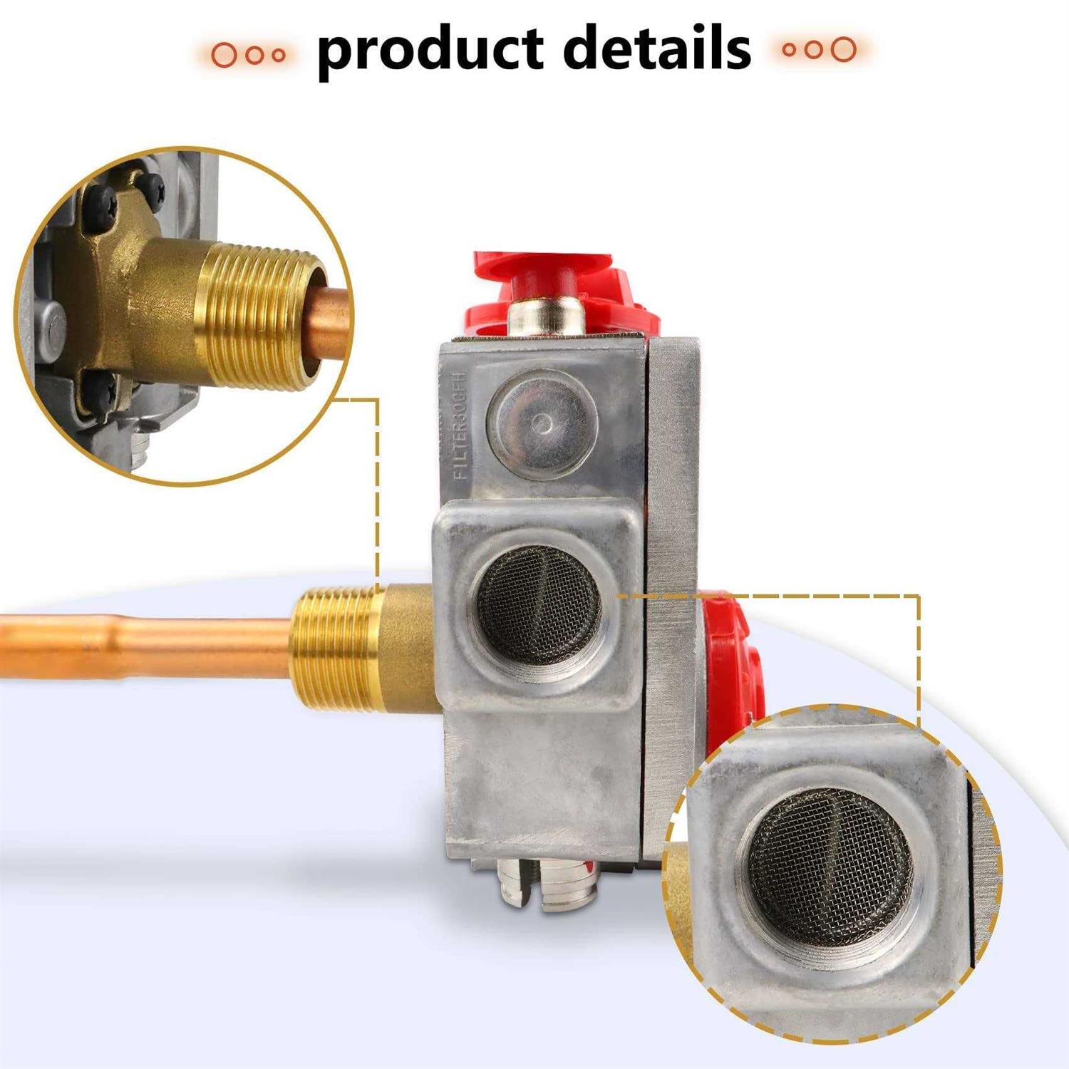 110-326 Gas Water Heater Valve,Natural Gas Water Heater Thermostat with 1-3/8 Shank,3-1/2 W.C - Shop Hardware Tools Online Store