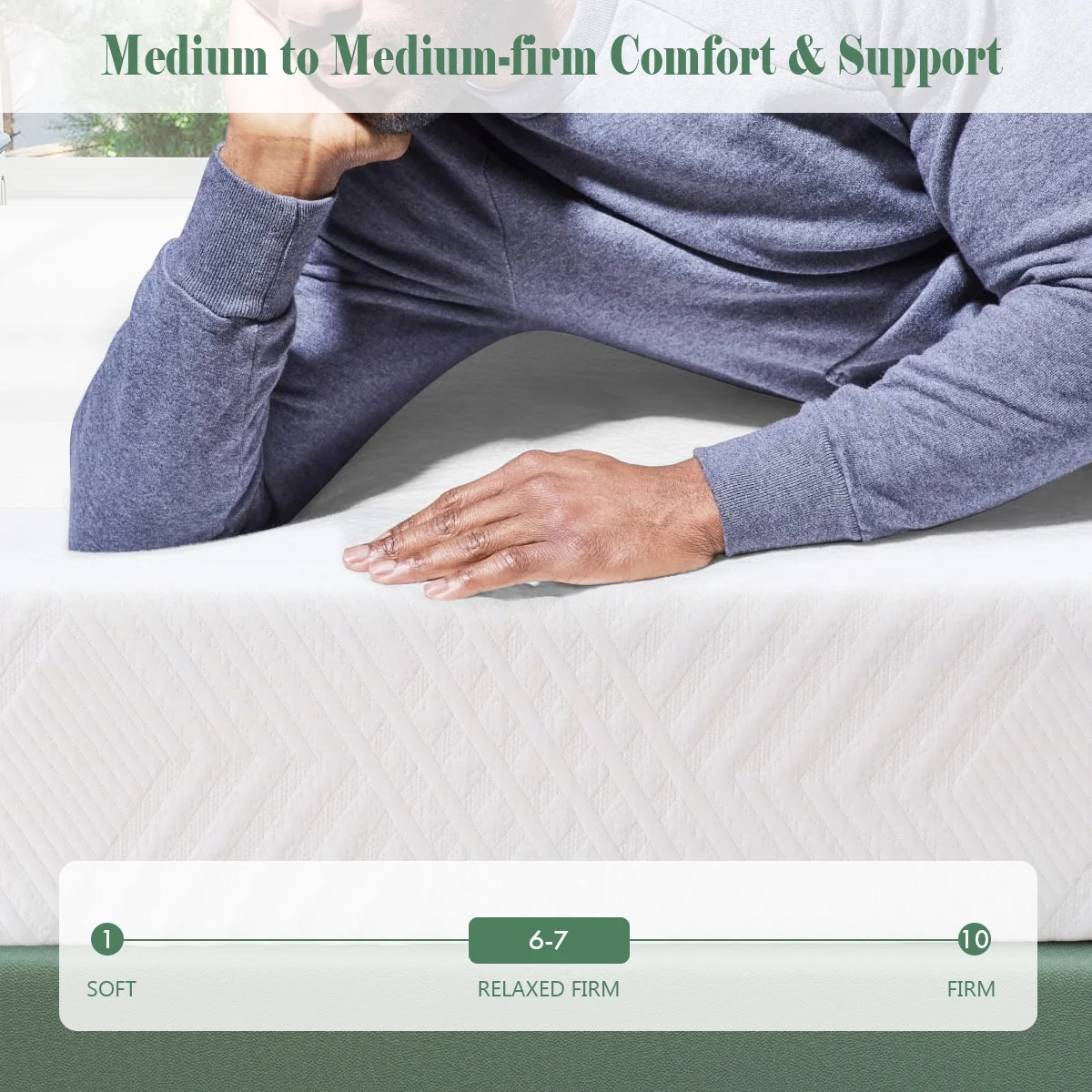 Queen Mattress,10" Cooling Gel Memory Foam Mattress Medium Firm Mattress,Queen Mattress in a Box