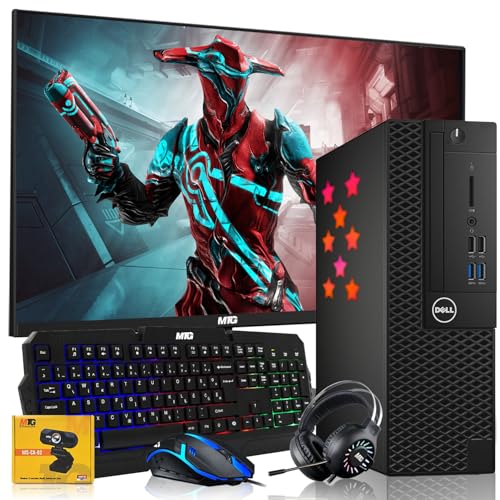 Dell Desktop PC Gaming Bundle - Core i7, 16GB RAM, 1TB SSD, 27-inch Curved Monitor, GT 1030, RGB Keyboard with AI-Enhanced Copilot Key and Mouse