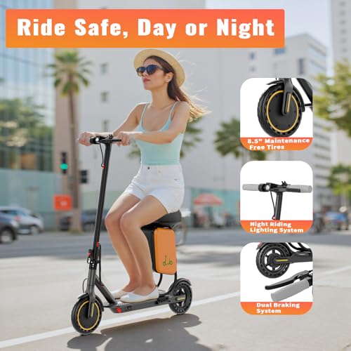 E Scooter for Adults 19-22 MPH 350/500W Motor 281/441Wh Battery,8.5"/10" Tires,Motorized Scooter Up to 22 Miles Range