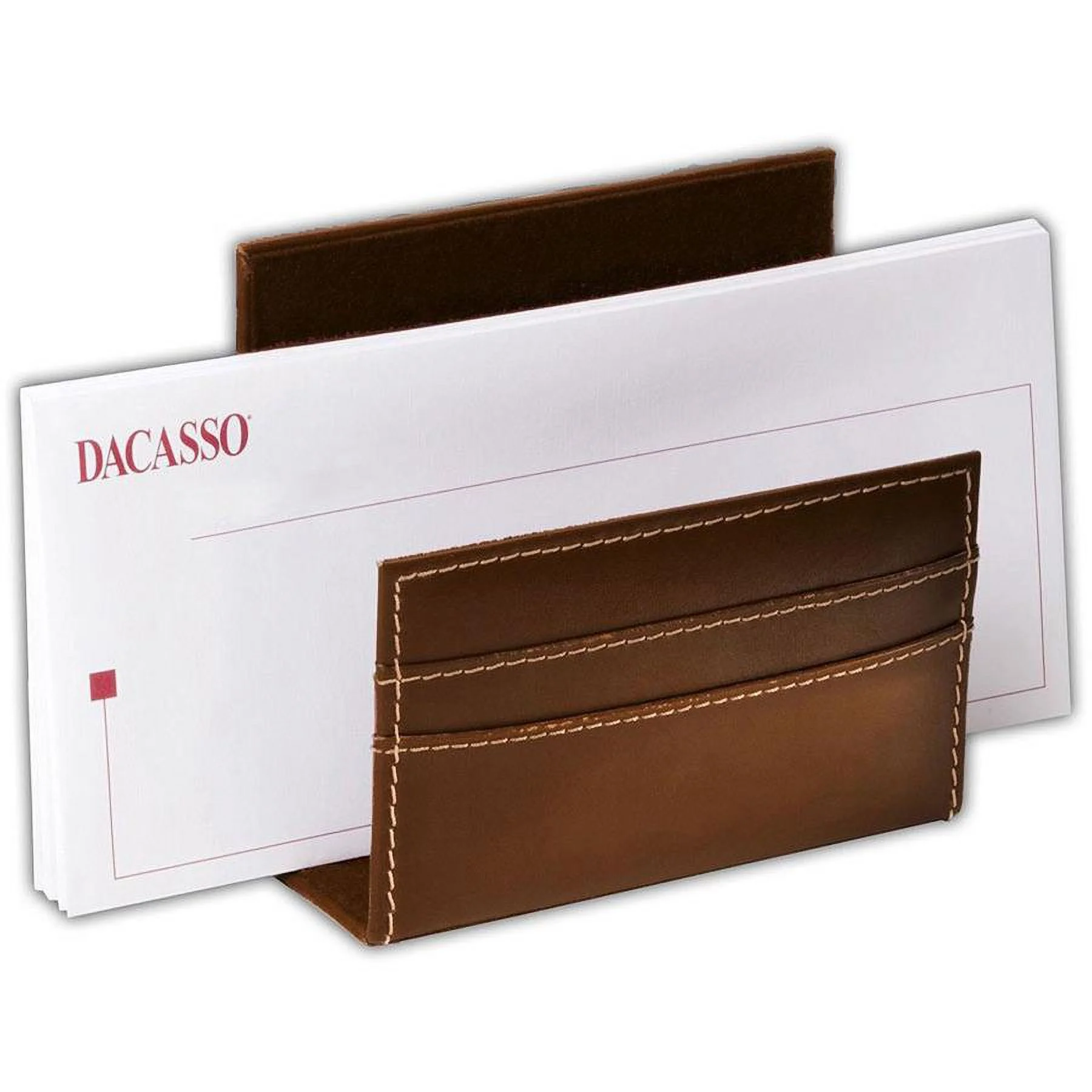 Rustic Brown Leather 7-Piece Desk Set
