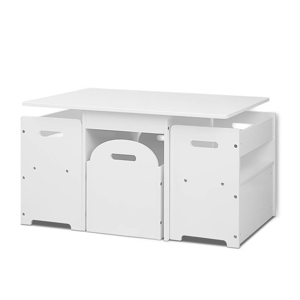 Kids Table and Chair Set - White