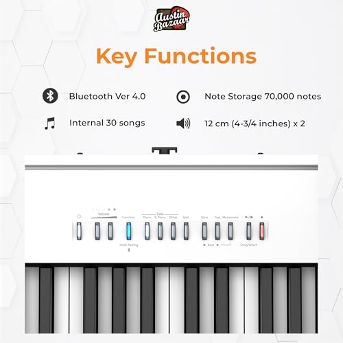 Roland FP-30X 88-Key Digital Piano - Black Bundle with Adjustable Stand, Bench, Sustain Pedal, Online Piano Lessons, Instructional DVD