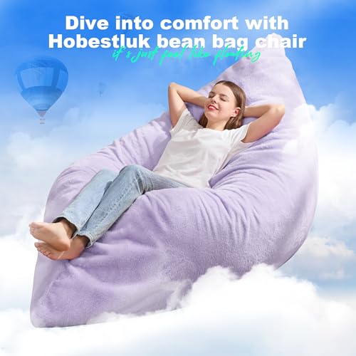 Hobestluk 3 in 1 Bean Bag Chair Giant Bean Bag Chairs Convertible Bean Bag Floor Cushion with Machine Washable Cover