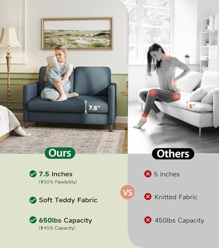 Sofa Accent Chair, 33" Reading Chair for Bedroom, Tool-Free Setup Living Room Accent Chairs, Comfy Arm Chairs Living Room, All-Wood Reading Nook