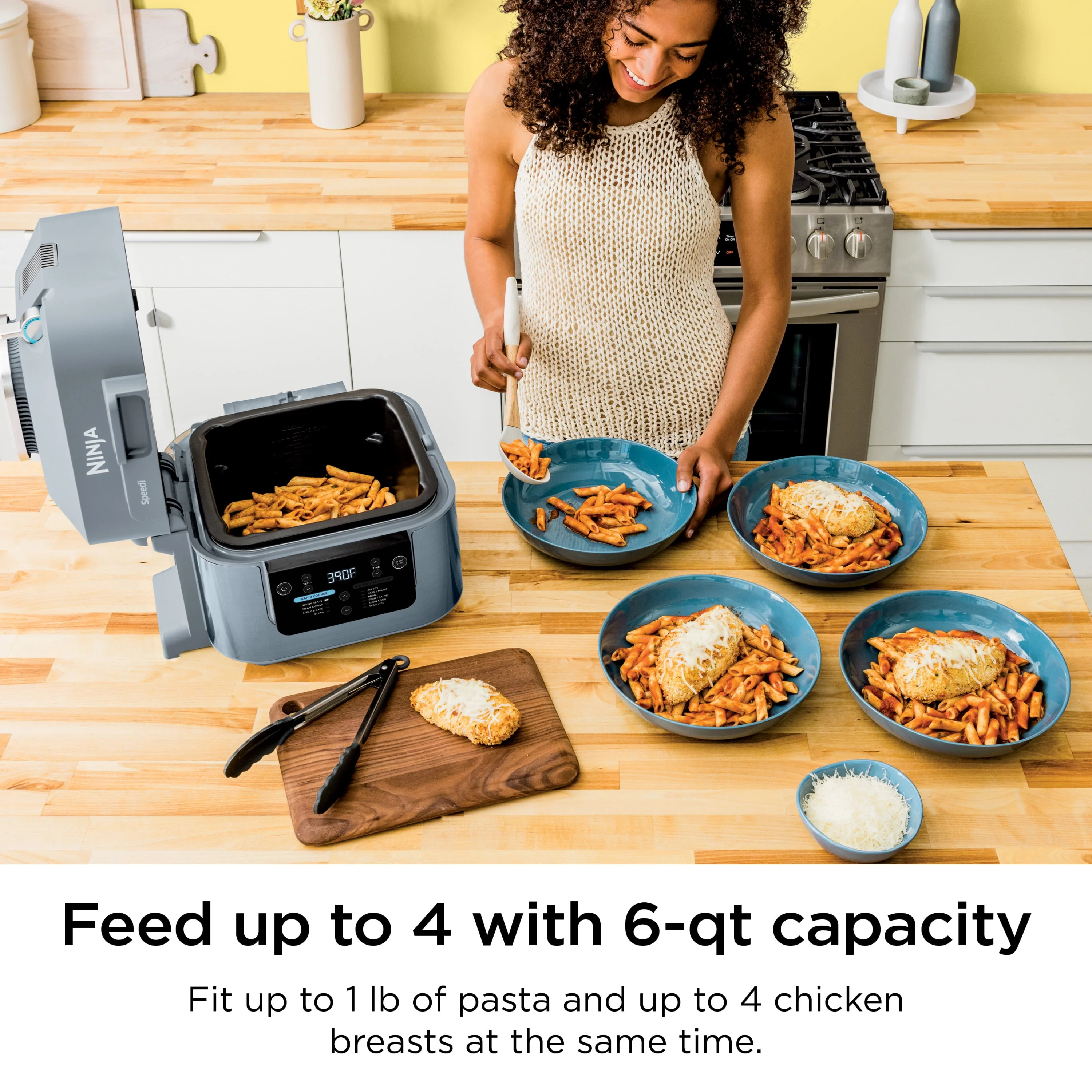 Ninja Speedi Rapid Cooker & Air Fryer, SF300, 6-Qt. Capacity, 10-in-1 Functionality, Meal Maker, Sea Salt Gray