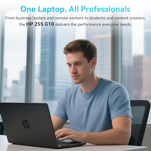 HP 255 G10 Business Laptop 2025 Updated, 15.6" FHD, AMD Ryzen 7 7730U (64GB RAM | 2TB SSD), Numeric Keypad, Webcam, Windows 11 Pro