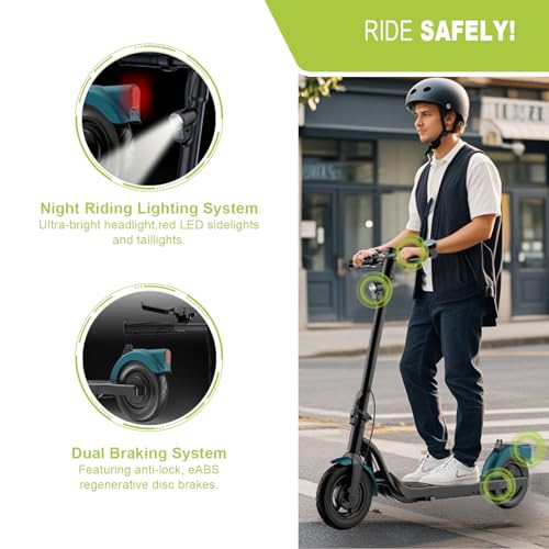 Electric Scooter Adults, Foldable E Scooter for Adults,500W Motor, 19 Mph, 21 Miles, 10" Tires Heavy Duty E-Scooter