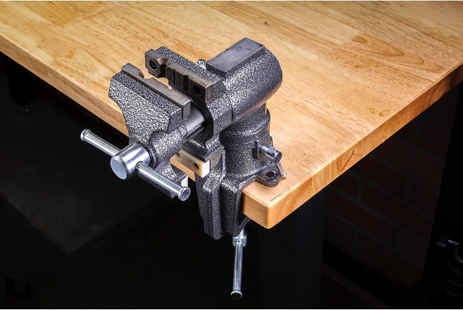 2-1/2 inch Mini Jaw Portable Clamp-on Table Bench Third Hand Vise Swivels and Rotates 360°, 1-1/2 inch and 2-1/2 inch Jaws, Soft Jaw Covers, Jewelry
