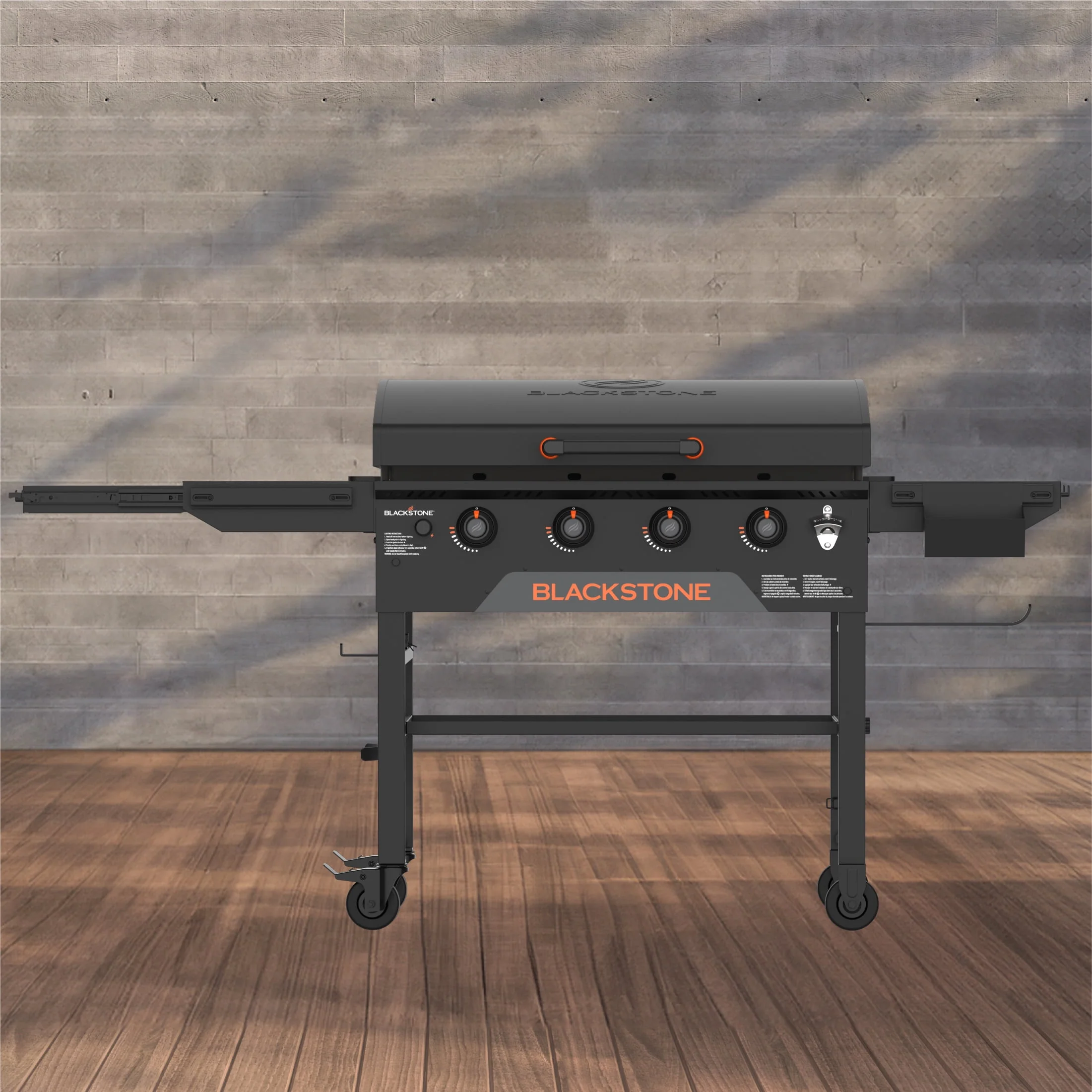 Blackstone Original 36” Omnivore Griddle with X-Braced Hood and Dual Side Shelves