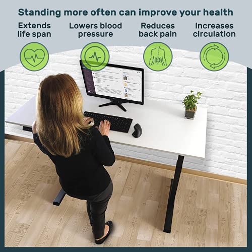 TechOrbits Electric Standing Desk Frame 60 x 24 Inch Tabletop
