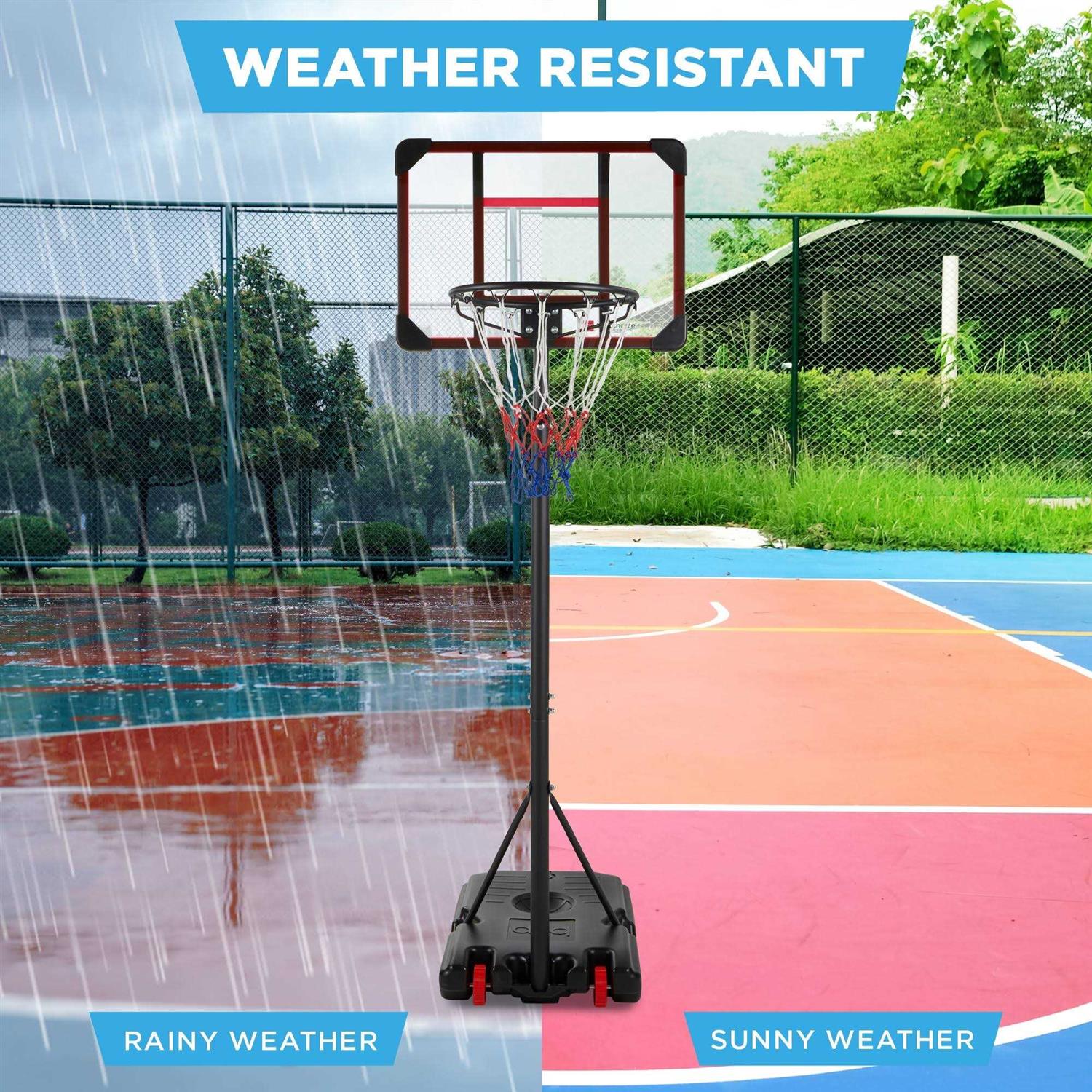 Best Choice Products Kids Height-Adjustable Basketball Hoop System Portable Game w/ 2 Wheels - Sports Supplies Online Store