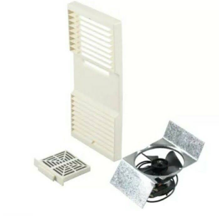 Rush Hampton CA-90 Ductless Exhaust Kit - Fan, Grill, u0026 Filter - White