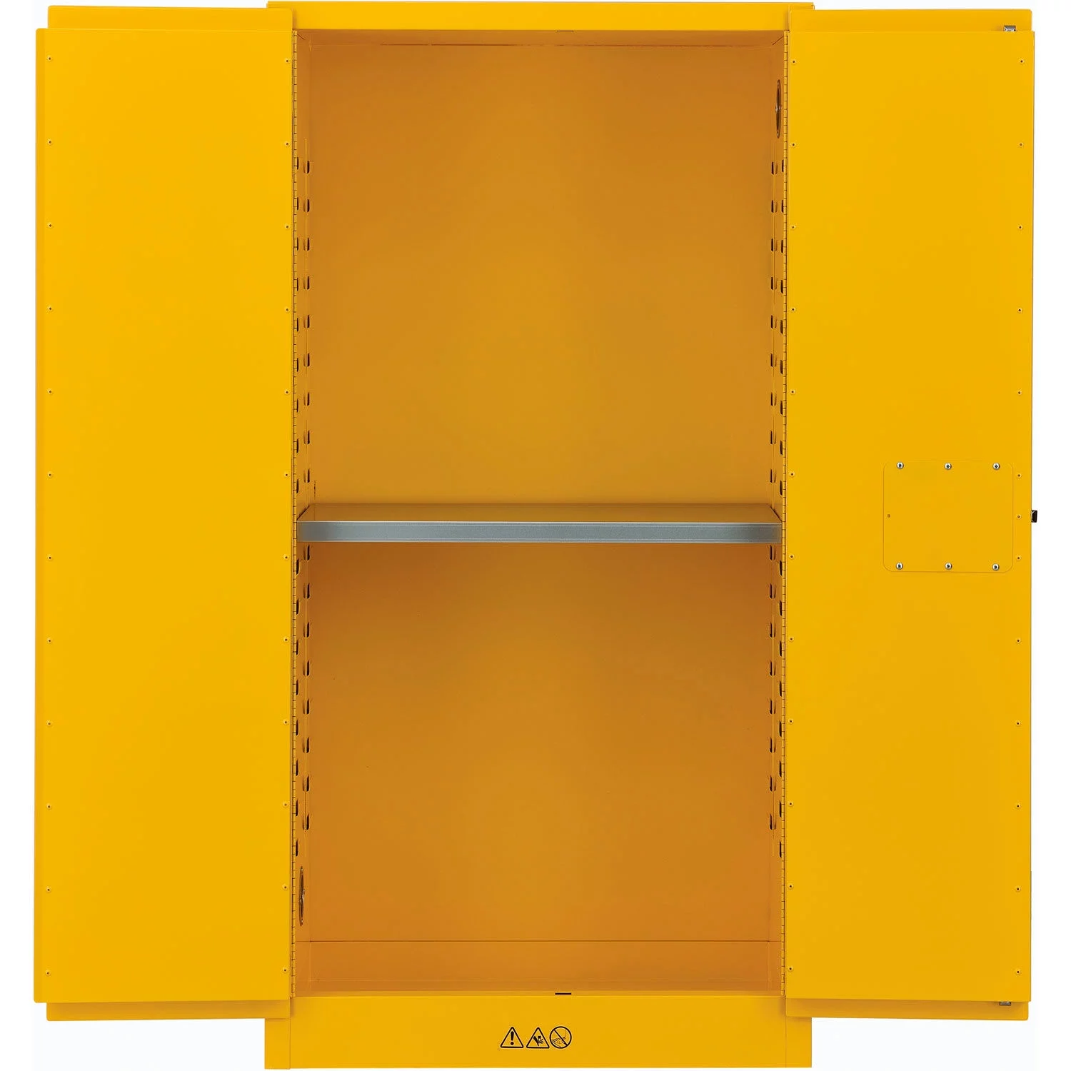 Global Industrial Flammable Cabinet, Manual Close Double Door, 44 Gallon, 34"Wx18"Dx65"H