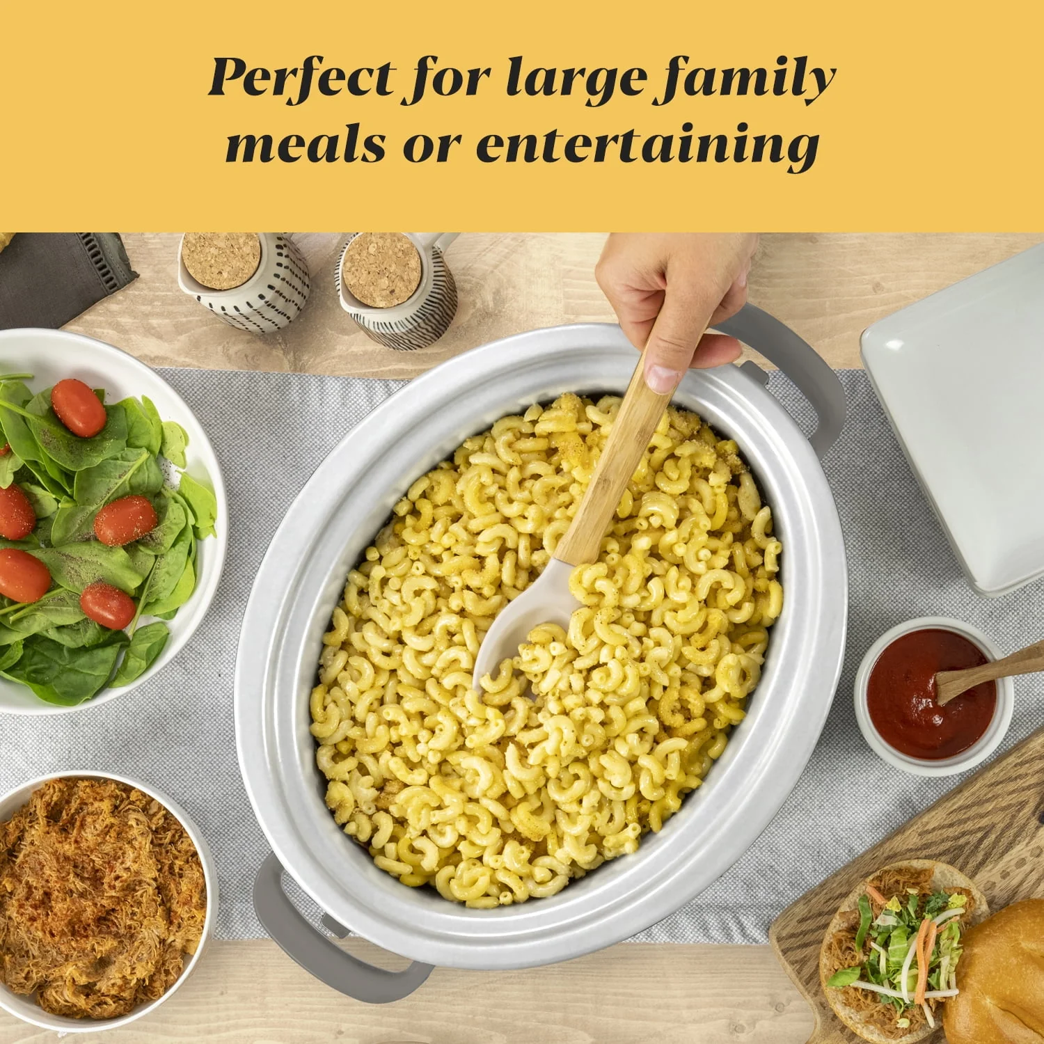 Crock-Pot 7-Quart Cook and Carry Programmable Slow Cooker, Grey