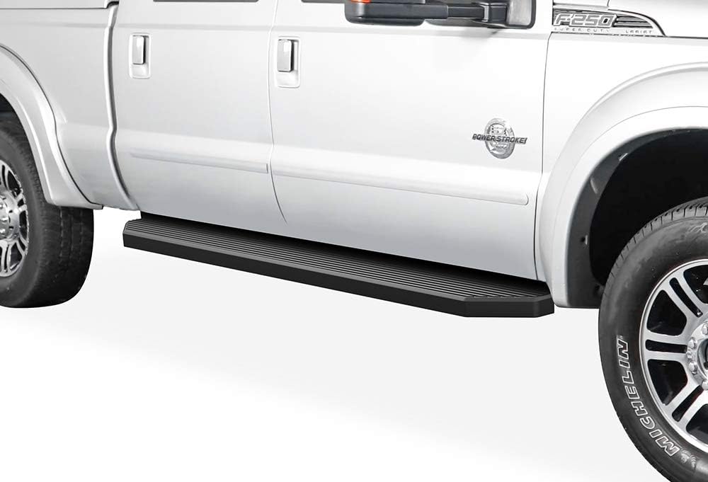 APS iBoard 6-inch Aluminum (Polished Flat Style) Running Boards Nerf Bars Side Steps Step Rails Compatible with Ford F250 F350 Super Duty 1999-2016