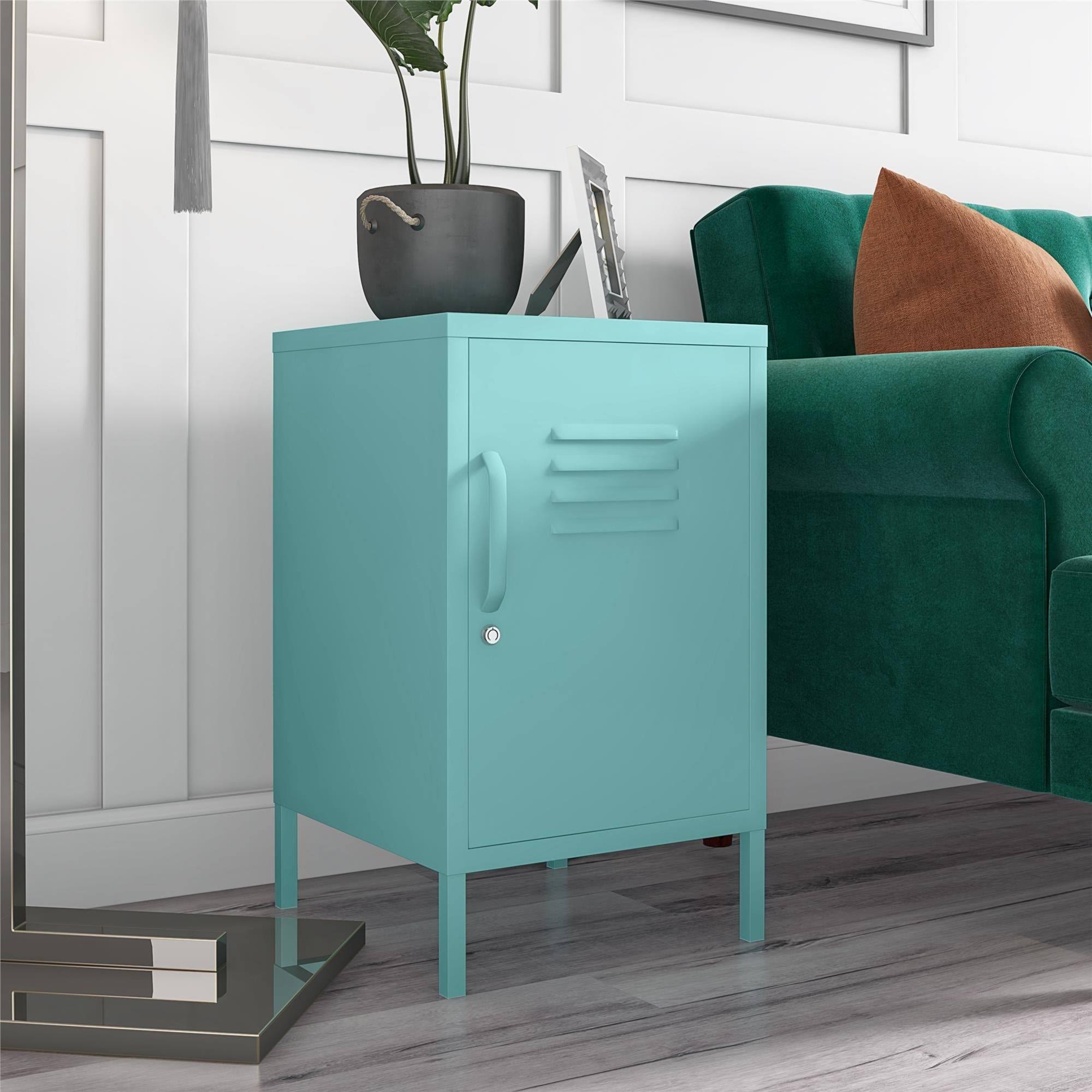 Novogratz Cache Metal Locker End Table - Orange